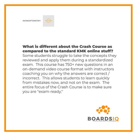 KMKOptometry's tweet image. #KMKKnowledgeBomb 💣 - Wait…what is this crash course business I keep hearing about? 🤷‍#KMKOptometry #Dominate #Optometrystudentsrock 😎