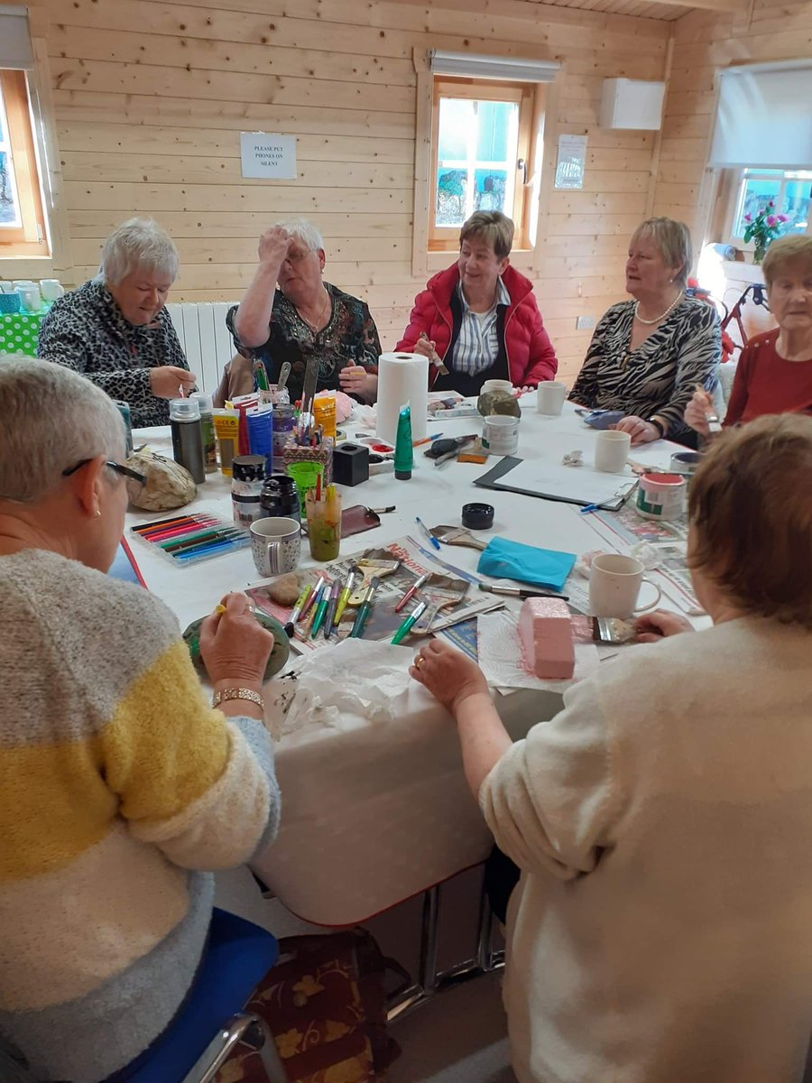 CarlowOlder's tweet photo. We have our own International Women's Day event this Tuesday morning in The Cabin, join us for a coffee morning (biscuits too!) We will be adding the beautiful inspiration rocks created by some of our members this week to the garden. Everyone welcome from 10.30 am https://t.co/GISyYNQlmV