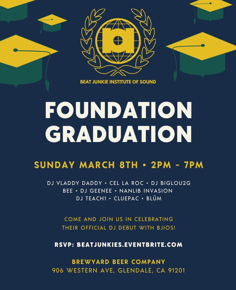 BeatJunkieIOS's tweet photo. Sunday Sunday Sunday! Come watch our new #BJIOS Foundation Graduates make their DJ debut!! 🎉 🎶
ALL AGES & DOGS
2 PM - 7 PM
@Brewyard Beer Company
RSVP : https://t.co/YRKNoTO1TR https://t.co/hhbVcN8zRv