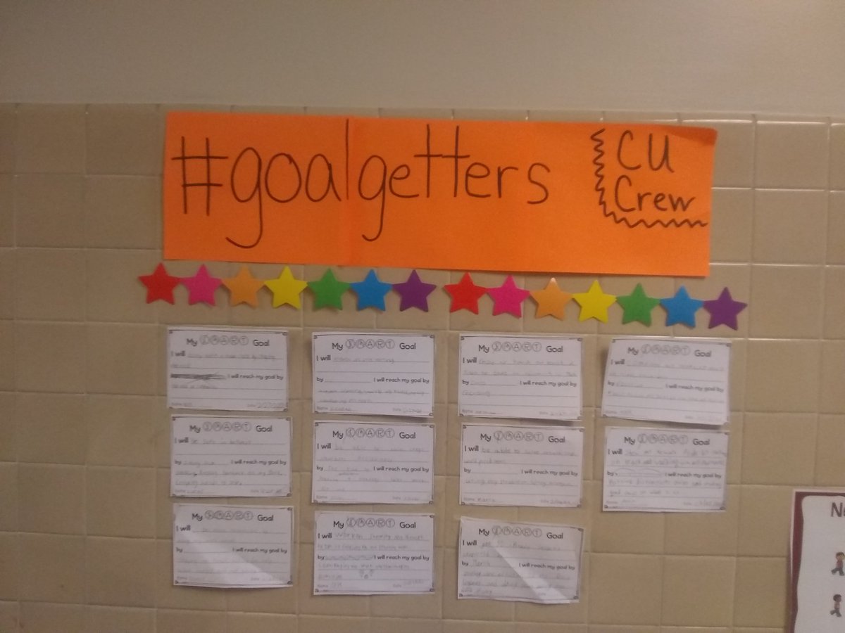 Newark_KS's tweet photo. #goalgetters check out the goals set by students from #CUcrew @Newark_KS can't wait to celebrate their growth toward these goals. @MissUrban4th @s_consentino https://t.co/w5VvW6FUaR