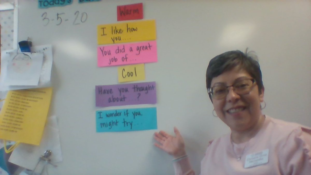 BpcoachD's tweet image. Woohoo!! 🥳Today Ms. Hernandez @HaleHurricanes earned her Best Practices badge for Reflection and Growth Mindset. Look at the tool she uses with her students to facilitate this process. 👏🙌#AISDActiveLearning @HarrisPrincipal @AISDLearning