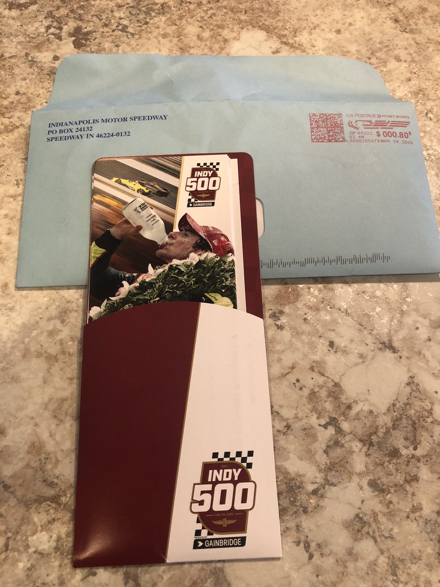 JeremyDavis1989's tweet photo. It’s #BlueEnvelopeDay #IsItMayYet #Indy500 #Indycar 🏎🏆🏁🎫🎫🎫🎫🎫🎫🎫 @IMS @IMSMuseum @jdouglas4 @IndyCar #Fan @simonpagenaud @AlexanderRossi @scottdixon9 https://t.co/VRj3VdWo6k