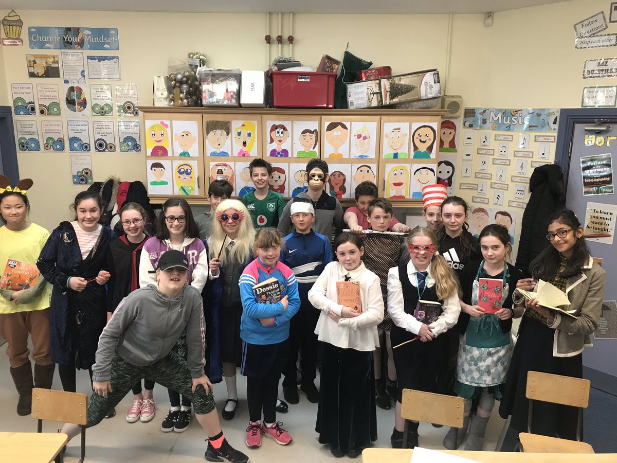 MsWhytesClass's tweet photo. Some fabulous book characters in room 6 today for @WorldBookDayIE #WorldBookDay #sixthclass #mswhytesclass https://t.co/f2pUHlxZGg