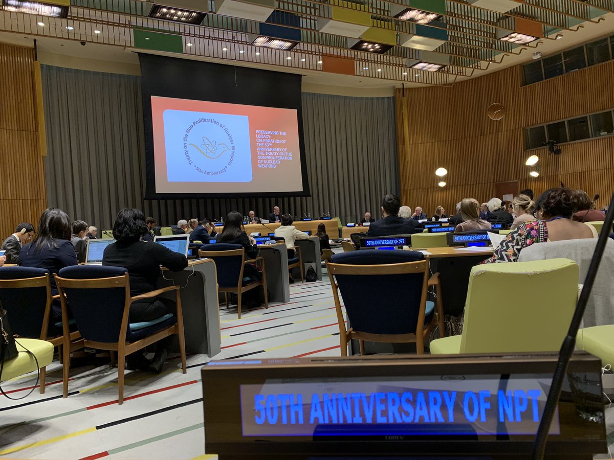 NoayanInNY's tweet photo. Today marks 50th Anniversary of #NPT. For 5 decades it has ensured that the world be a safer place. It is a cornerstone of #nuclearnonproliferation, a forum for discussion and to build trust.🇭🇺as #NNWS is commited to strenghtening the #NPT!🇺🇳☣️☢️❌Thanks @USUN for this event!🇺🇸 https://t.co/Pz5uY6Fxbi