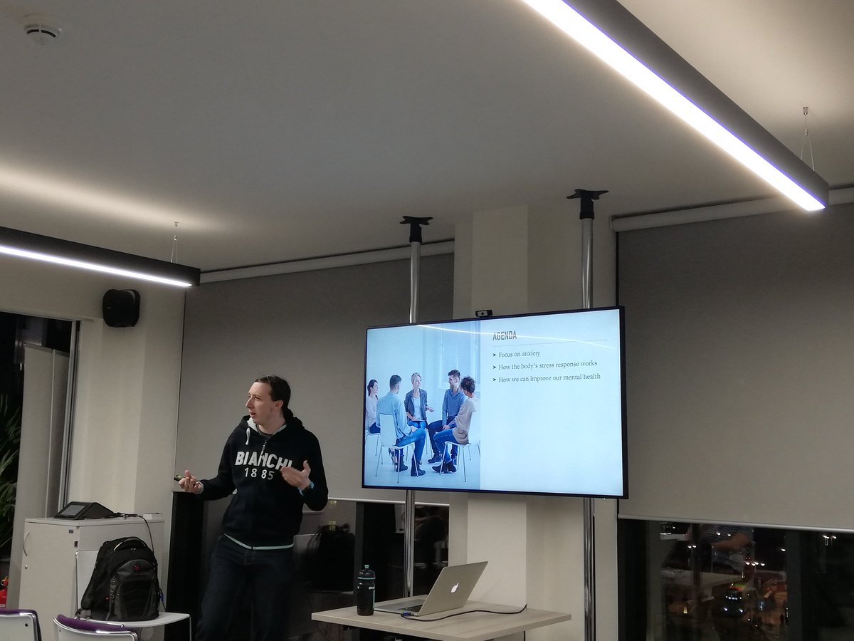 We have <a href="/chrisworfolk/">Chris Worfolk</a> talking about mental health. Really important topic. Been looking forward to this talk! Thanks Chris!