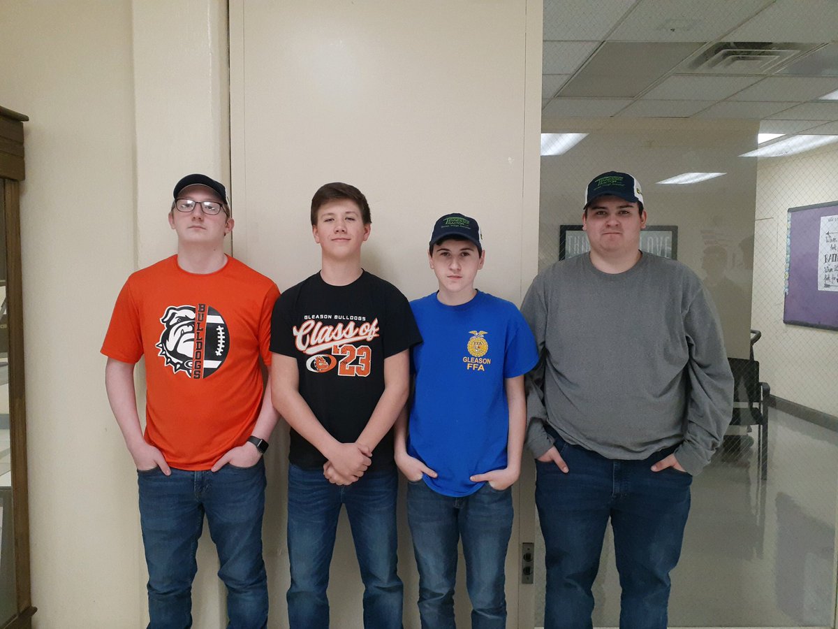 GleasonSchoolTN's tweet photo. Very proud of our lower division FFA skills team for finishing 1st in district and 2nd in West TN and our upper division team for finishing 1st in district and 3rd in West TN during competitions at Haywood. https://t.co/RqnmYIqtXQ
