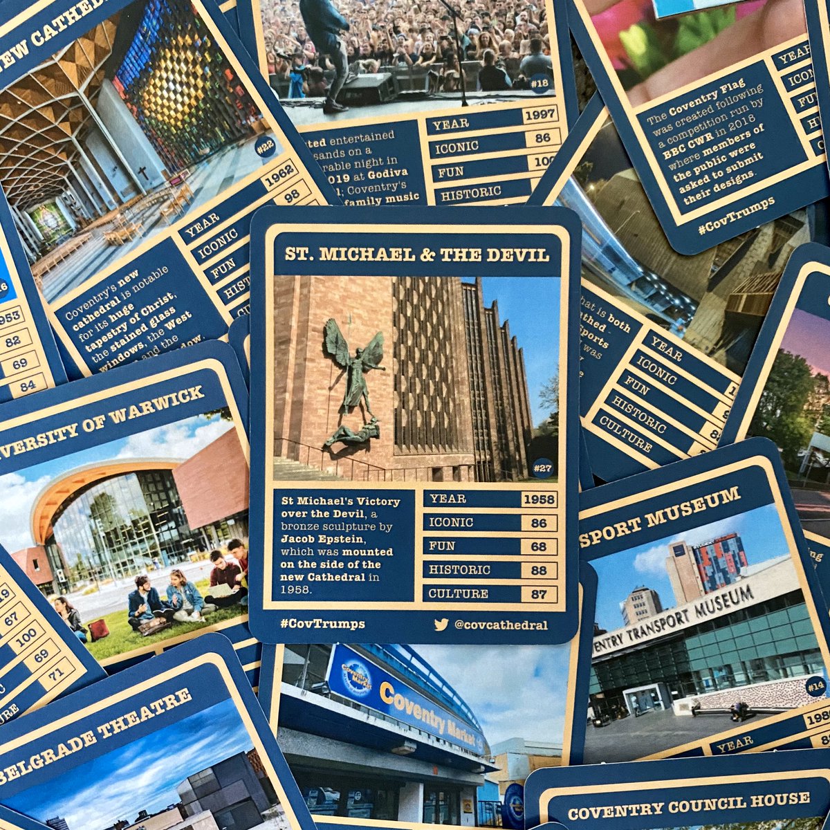 CovCaptured's tweet photo. Having always been a Top Trumps fan it’s fantastic to have an image included in the @EtchandPin Cov Trumps pack. 
#Coventry #TopTrumps #CovTrumps #ThisisCoventry #CovCaptured https://t.co/t8UZMi7WtK