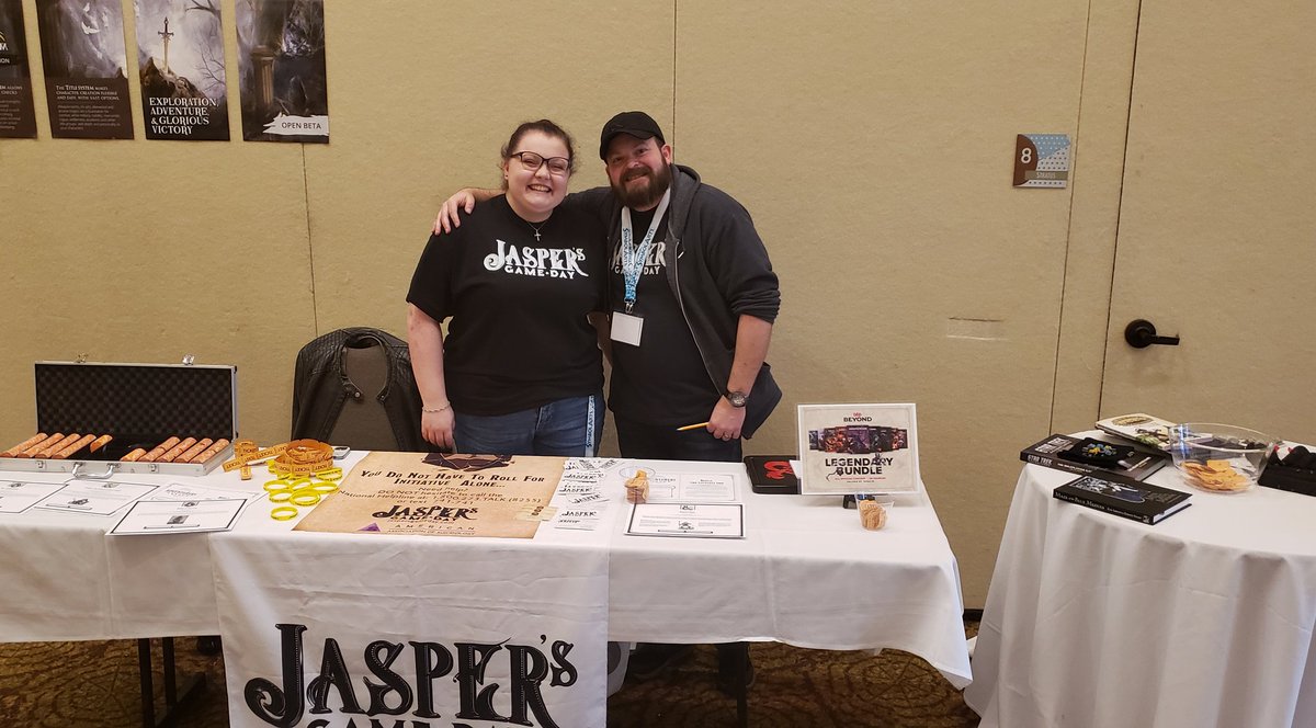 Huge thank you to <a href="/FenwayTeenDM/">Fenway Jones</a> for coming out to join us at <a href="/SaltCON1/">SaltCON</a>. Come out and say hi, play some <a href="/DnD_AdvLeague/">D&D Adventurers League</a>, and help us raise some money for this great cause. #dnd #ttrpg #jaspersgameday