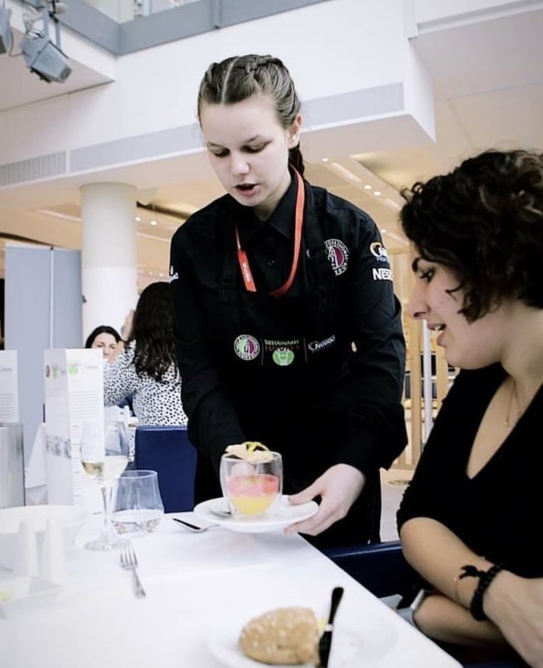 L20HotelSchool's tweet photo. Paris and Joe took did us proud at the finals of @NestleToquedor in London today. Fingers crossed for the results on Monday! 🤞🤞🤞 https://t.co/Djt78cmWzm