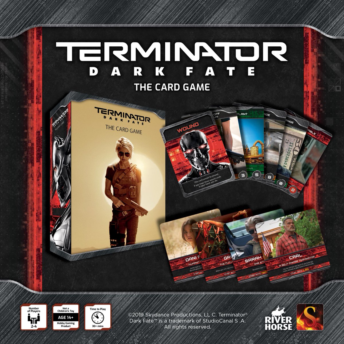 Join forces in this cooperative deck building game and find a way to destroy the Terminator before it destroys you! Buy it now! riverhorse.eu/product/termin…
