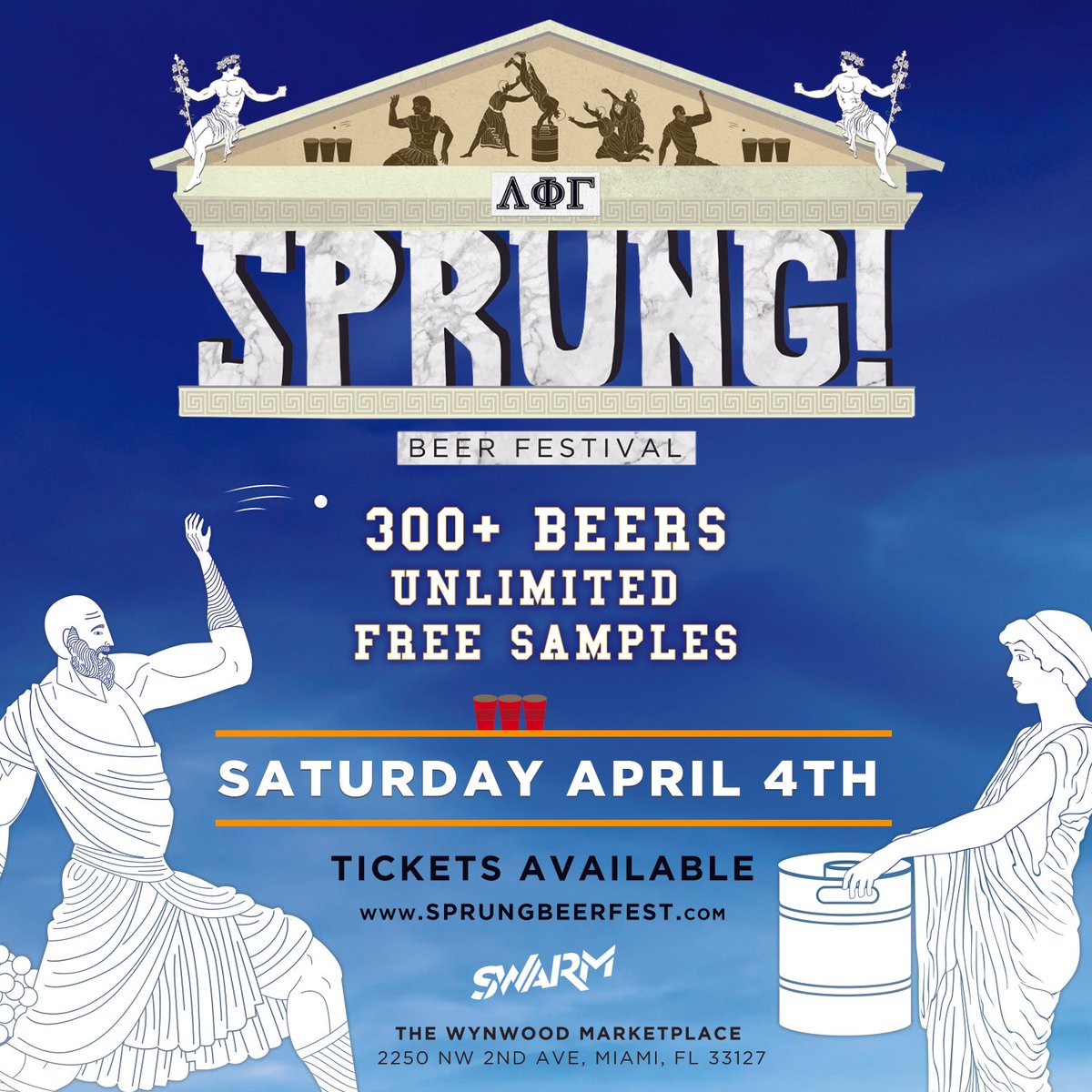 SprungBeerFest's tweet photo. 30 DAYS left until #SprungBeerFest 🍺! ⁣
⁣
Grab your tickets NOW at https://t.co/0N45EwJ44b 🎟️ ⁣
⁣
#SprungBeerFest #BeerFestival #Wynwood #Miami #ThingsToDoinMiami #MiamiFestivals #SWARMwithus⁠ https://t.co/yoObqTaHjF
