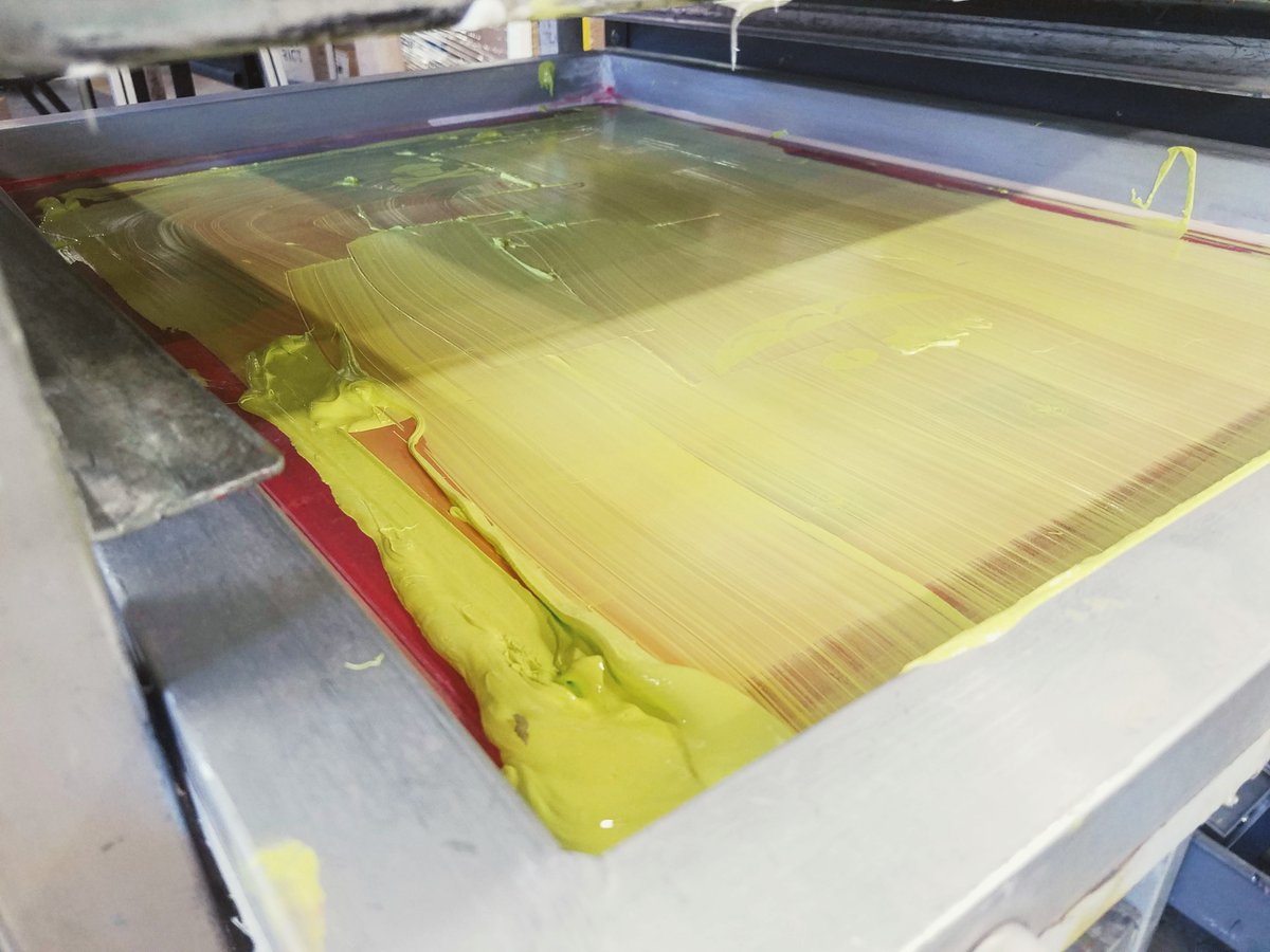 BlueDolphinTees's tweet photo. Mixing up some fun colors today. There are some teals, pinks, and purples on the way, too! #YourPrintedTees https://t.co/k2cY6R5jgP