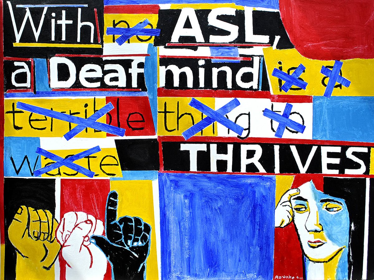 NL_Assoc_Deaf's tweet photo. 4/Parents of Deaf children are told how they need to "fix" their child through Cochlear Implants, Speech Therapy, etc. Never Sign Language. This is not right and that attitude needs to change. We want Deaf Children to have access to their language. #DontBeAnOppressor #SupportASL https://t.co/dpSF6u1OhB