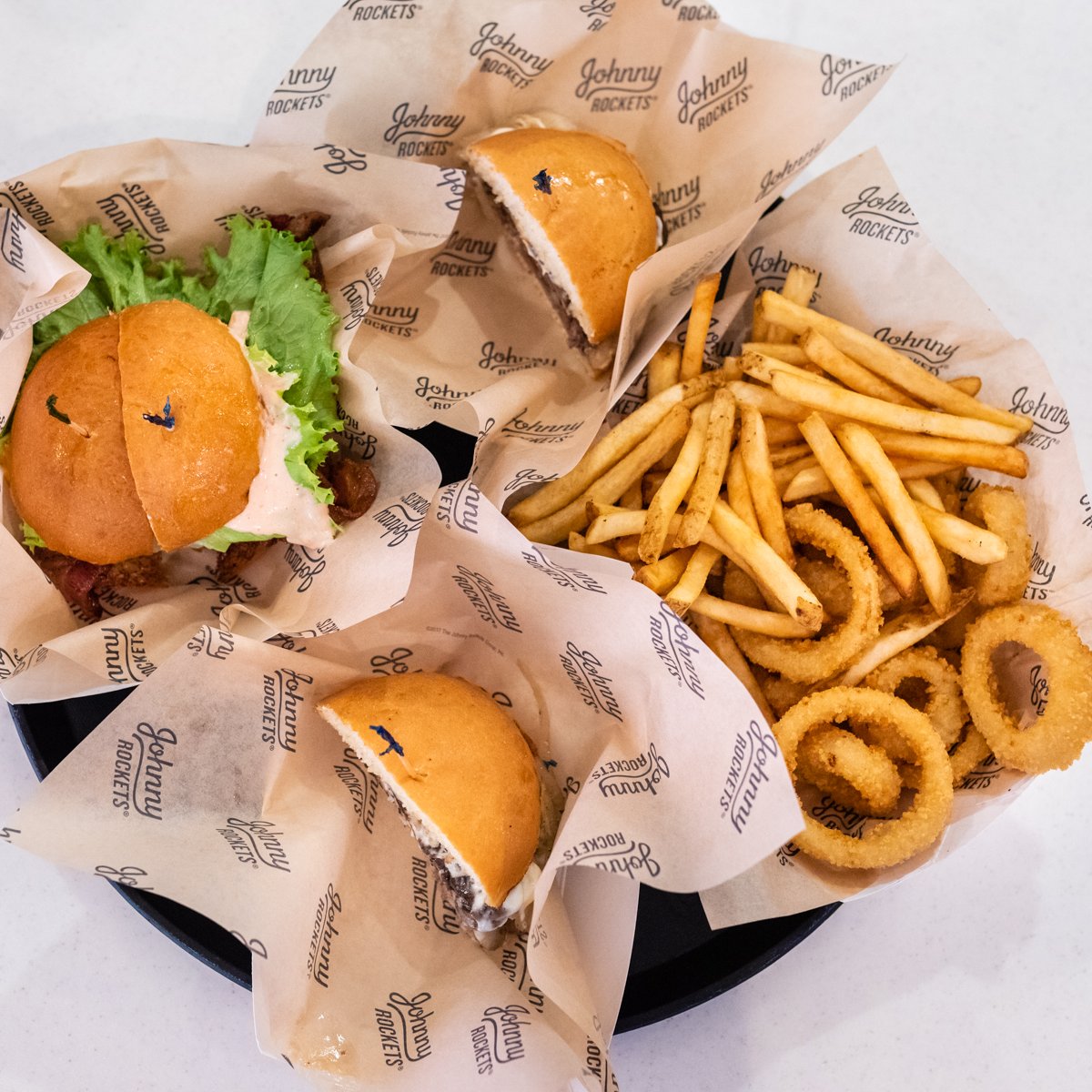 You can't have fun on an empty stomach! Fuel up with a Johnny Rocket's burger and fries before letting the games begin.