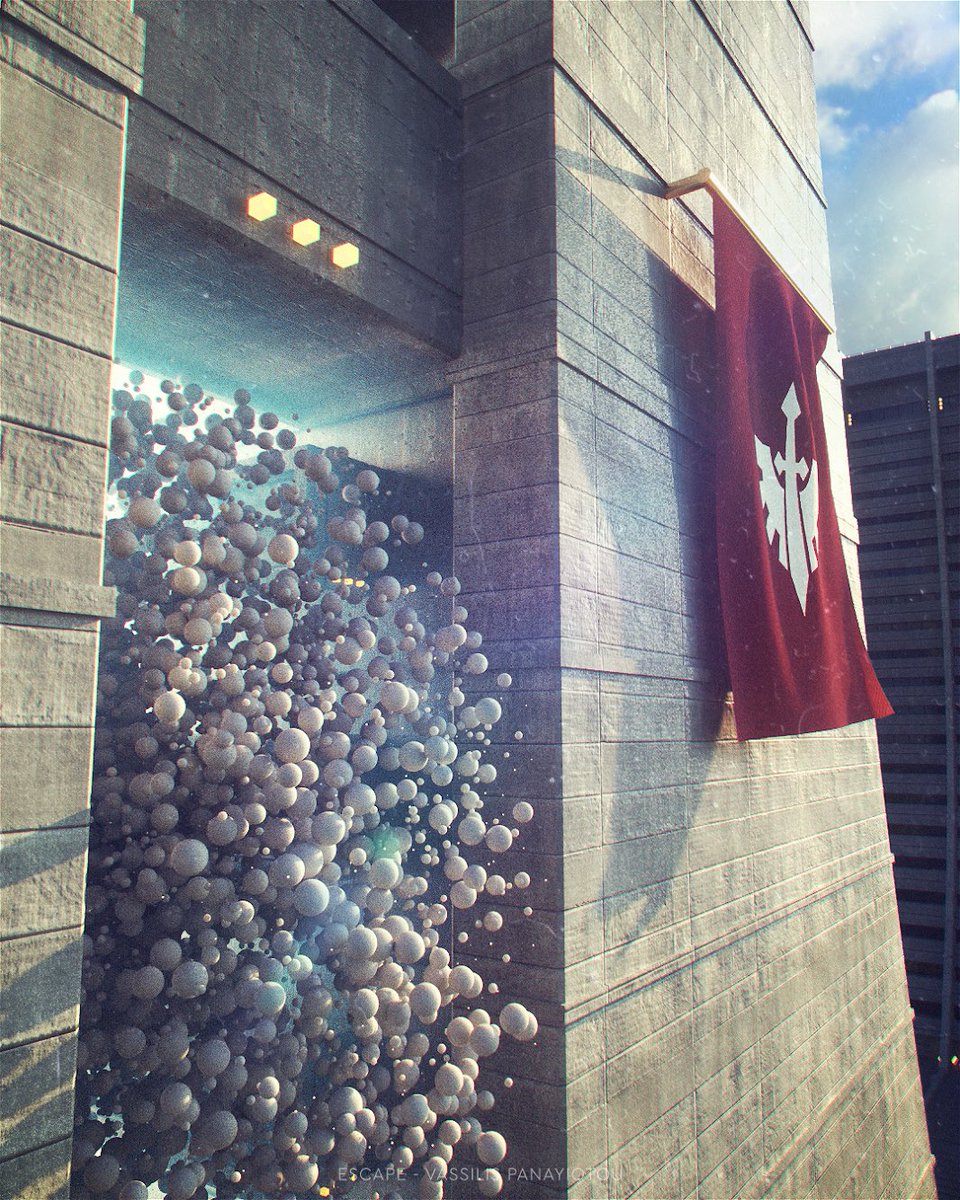 Vassilis_Pi's tweet photo. 200305 / Escape #cinema4d #c4d #maxon #octanerender #otoy #art #artist #digitalart #3dart #cityscape #flag #escape https://t.co/Q41Fo34qR3