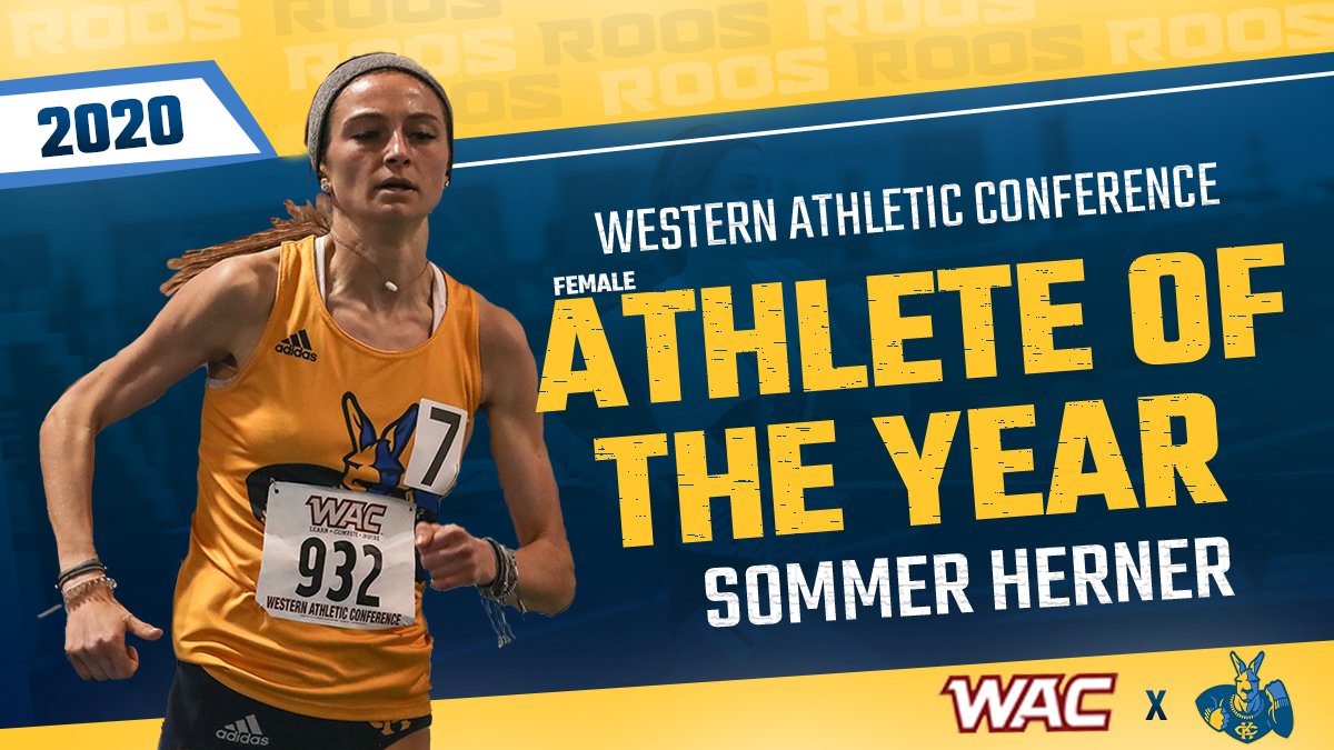 Kansas City Cross Country - Track & Field (@kcroostrackxc) on Twitter photo The Roos sweep the postseason awards 🧹
Congrats to <a href="/HernerSommer/">sommer herner</a> on being named the <a href="/WACsports/">The Western Athletic Conference</a> Indoor Track and Field Female Athlete of the Year, joining teammate <a href="/Christii___/">Chris Bryan</a> who received the men's award 🙌🏼
STORY → bit.ly/2vIEwl1
#ROOUP | #DeclareKC The Roos sweep the postseason awards 🧹
Congrats to <a href="/HernerSommer/">sommer herner</a> on being named the <a href="/WACsports/">The Western Athletic Conference</a> Indoor Track and Field Female Athlete of the Year, joining teammate <a href="/Christii___/">Chris Bryan</a> who received the men's award 🙌🏼
STORY → bit.ly/2vIEwl1
#ROOUP | #DeclareKC