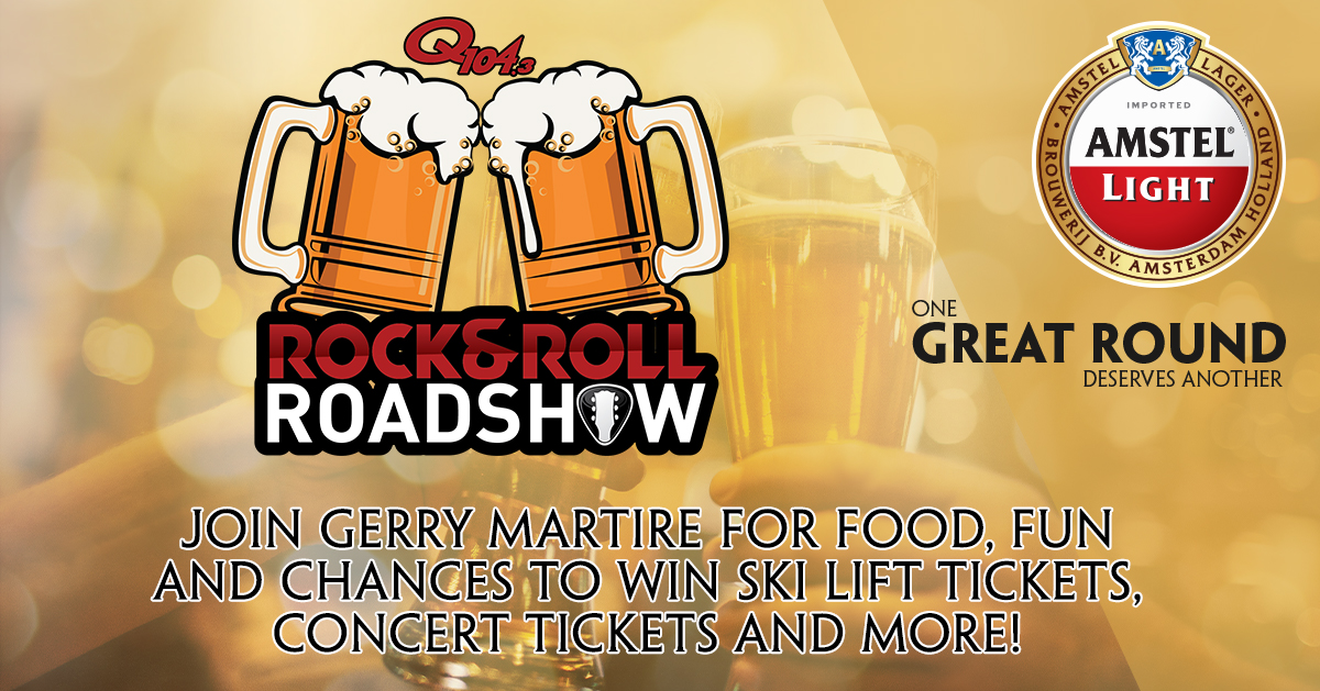 Q1043's tweet photo. Don't miss @Gerry1043 and the Q Crew tomorrow from 4p-7p at Riley Fibbers in East Islip, NY, with the party crew from @AmstelLight!⁠ Gerry's got concert tickets and @Liftopia credits for your next ski trip! https://t.co/prURrbRtrf https://t.co/4QSXnEygvC