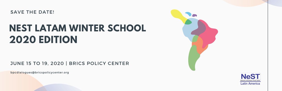 BRICSPolicy's tweet photo. [Save the date] Vem aí a  primeira edição da Escola de Inverno #NeSTLATAM sobre Cooperação Sul-Sul e Triangular: parcerias multissetoriais e financiamento para o desenvolvimento.

Confira todos os detalhes no link: https://t.co/GPAIkOoQH5 https://t.co/kcZE4pBPdv