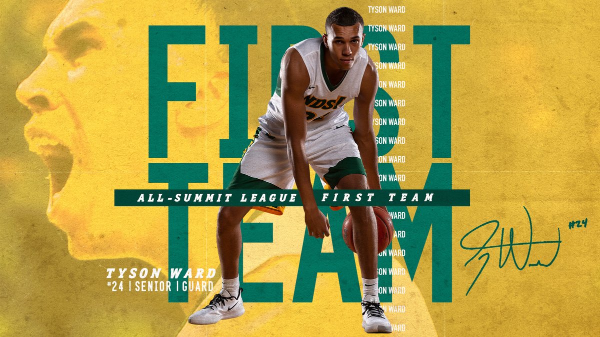 NDSUmbb's tweet photo. Tyson Ward - 1st Team All-Summit League!

Tyson averaged 19 points, 7 rebounds and 3 assists in league play, shooting 59% overall. https://t.co/2FGw2P317L