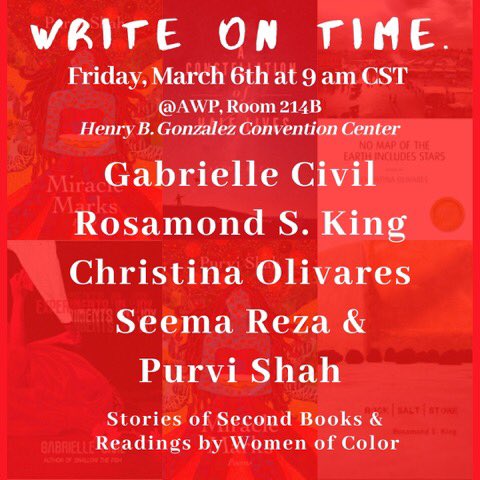 RosamondDrKing's tweet photo. The gang's all here! 9am Friday, readings and publishing tips!
#AWP20 #awp2020 #amreading #RockSaltStone @PurviPoets #poetrynow https://t.co/B32RsbYr1f