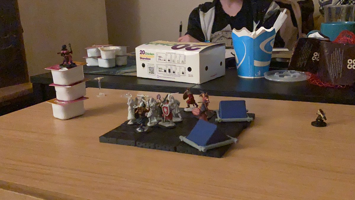 Divinity5e's tweet image. A fight in a campsite that may or may not have been caused by myself 😂😂 #incompleteplan #DnD #dnd5e