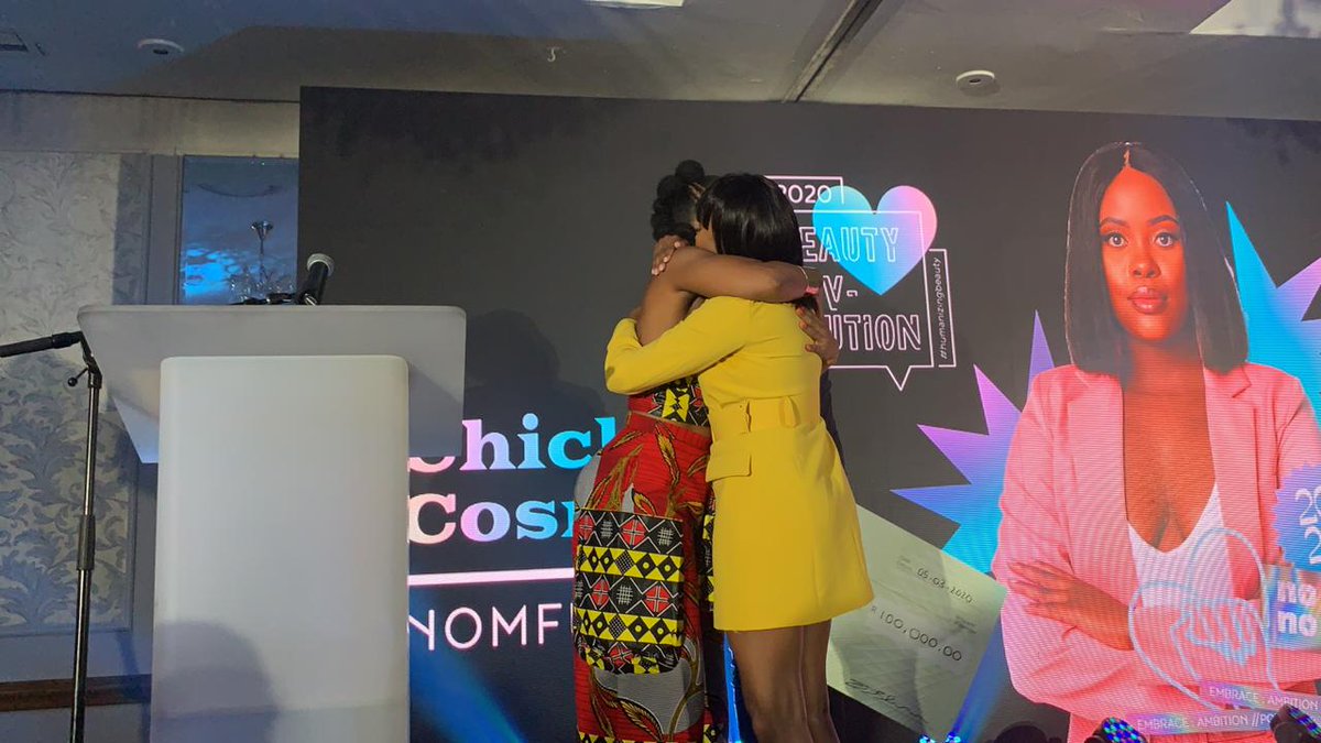 Congratulations to @chickcosmetics for disrupting the beauty industry 2 years ago and winning tonight's prize worth up to R1mil in business support from @Yfm, @FoschiniSA, @instagram, @innatemotion #FutureOfBeautySummit @Unlocked_ZA @BeautyRevFest