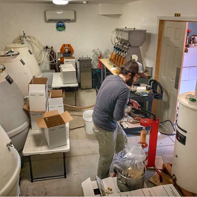 NC_Meads's tweet photo. Bottling up something #tasty at Bee &amp; Bramble!  You can find their #Blackberry #Buzz in shops throughout the state! #ncmead #mead #moremead #northcarolina #drinklocal https://t.co/w0PFCy3Pvp