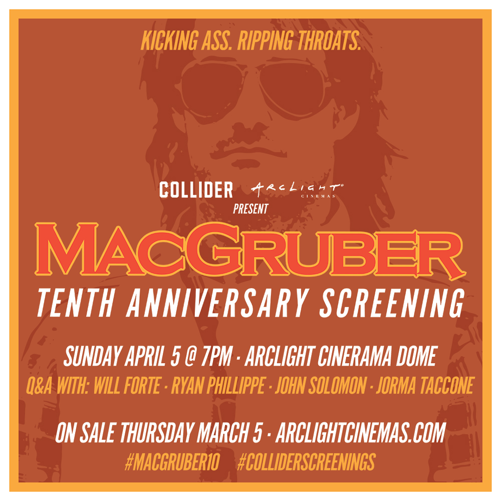 ColliderVideo's tweet photo. Tickets for our #MacGruber screening are now available! Buy them now before they sell out 😵! #MacGruber10 #ColliderScreenings

Tickets -> https://t.co/KQmwa7gAy8 https://t.co/dFlizwbTR7