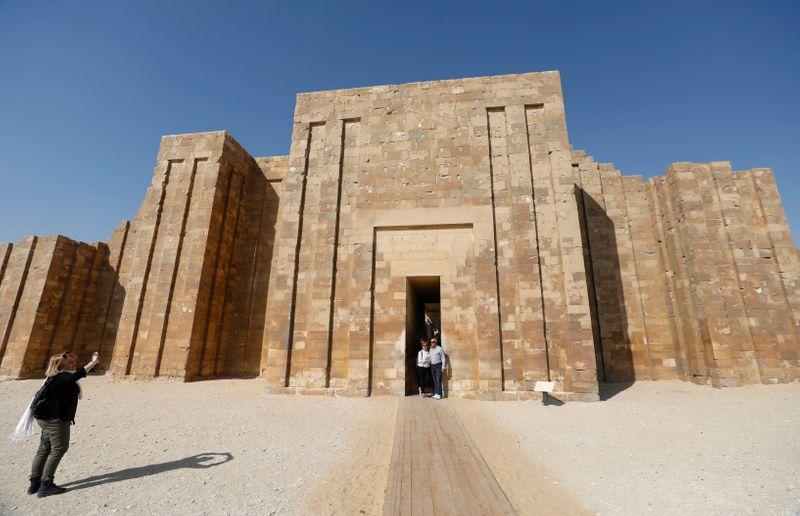 Reuters's tweet photo. Egypt reopens its oldest pyramid after 14-year restoration https://t.co/lN0HjwIXfE https://t.co/RX0mPmu8MH