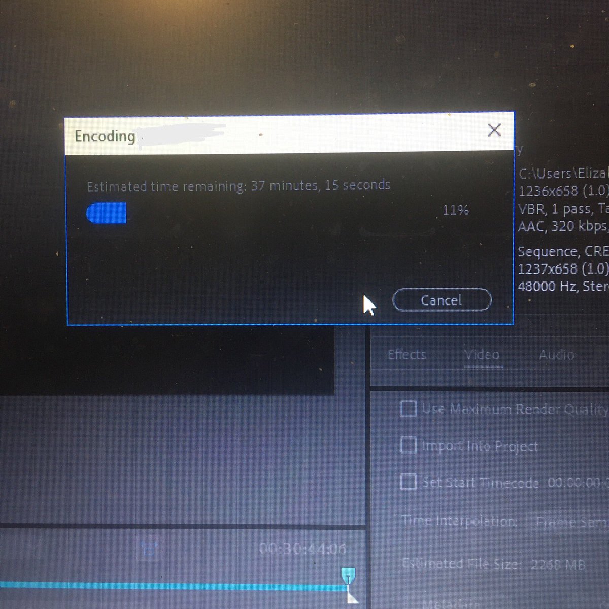 When the encoding takes longer than the actual video... #filmmakers #BehindTheScenes #latenightthoughts