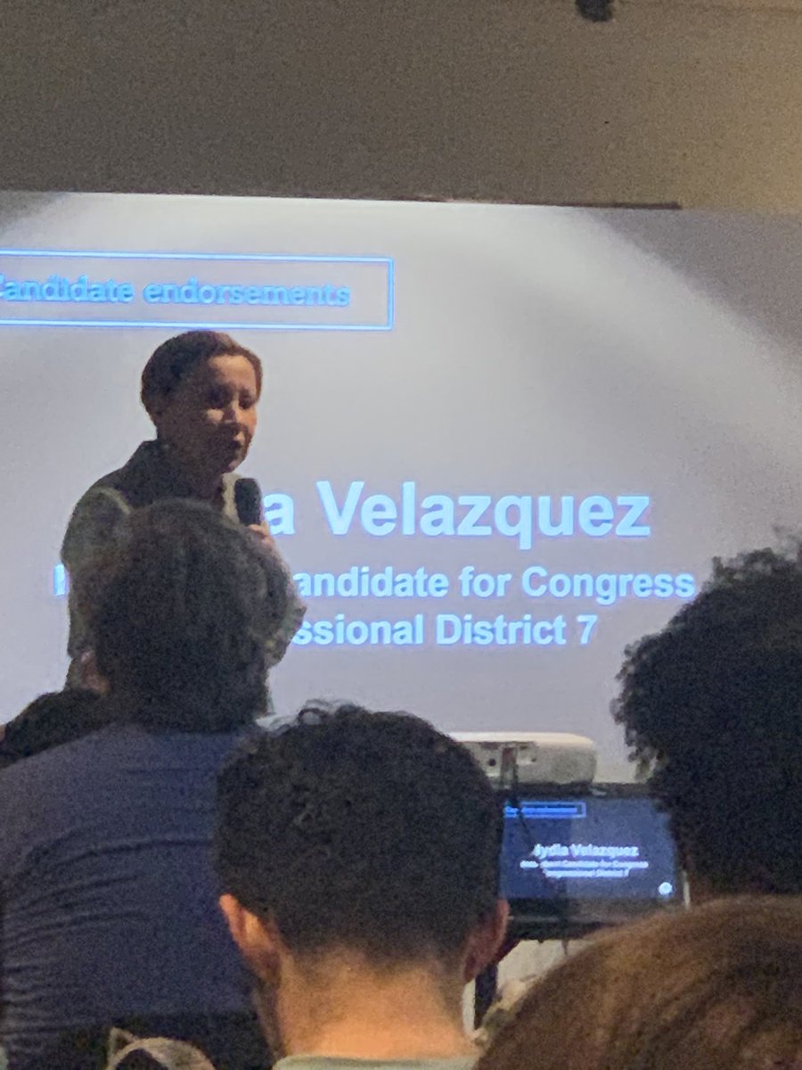 PatDavidJohnson's tweet photo. At an endorsement meeting with my Representative in the House, @NydiaVelazquez. I asked her how she plans to #FightForNYCHA https://t.co/ULRJjliMio