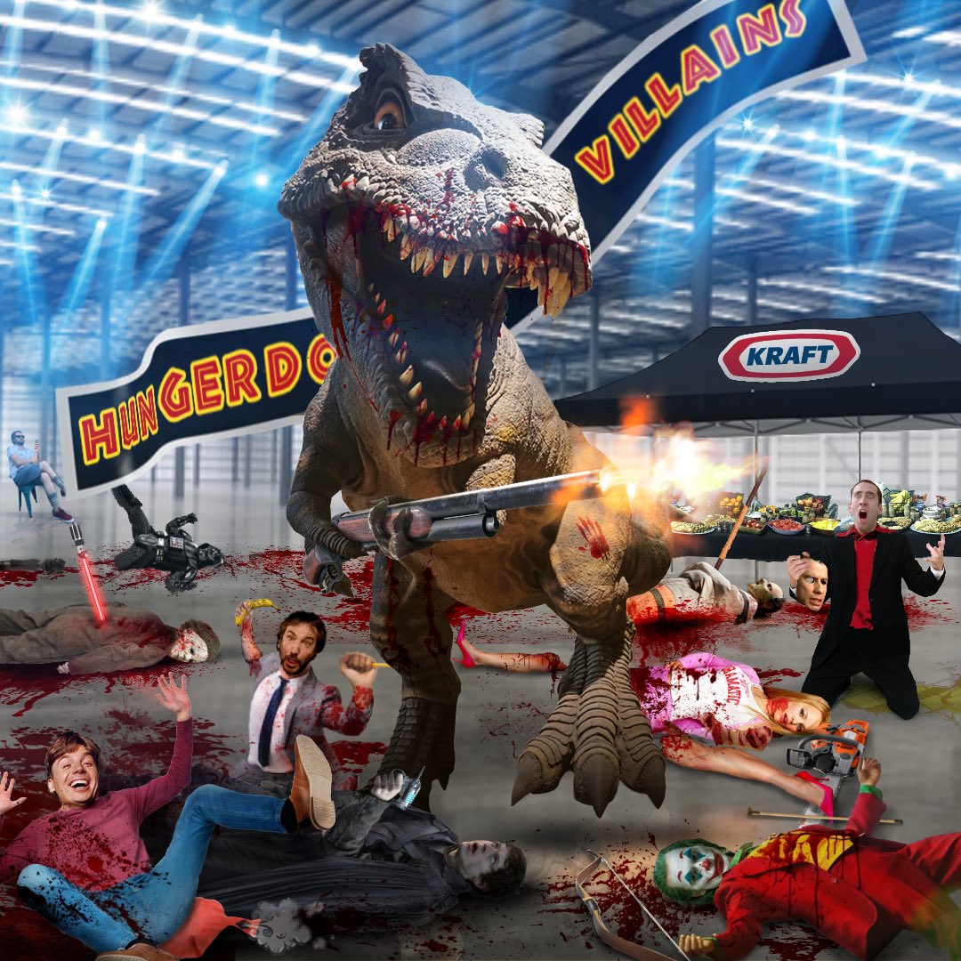 pixelphun's tweet photo. 69+69+69
The long awaited return of...
HUNGERDOME 2020 Villains!
and... it’s over. T-Rex for the win? https://t.co/vX1qYvK3oc