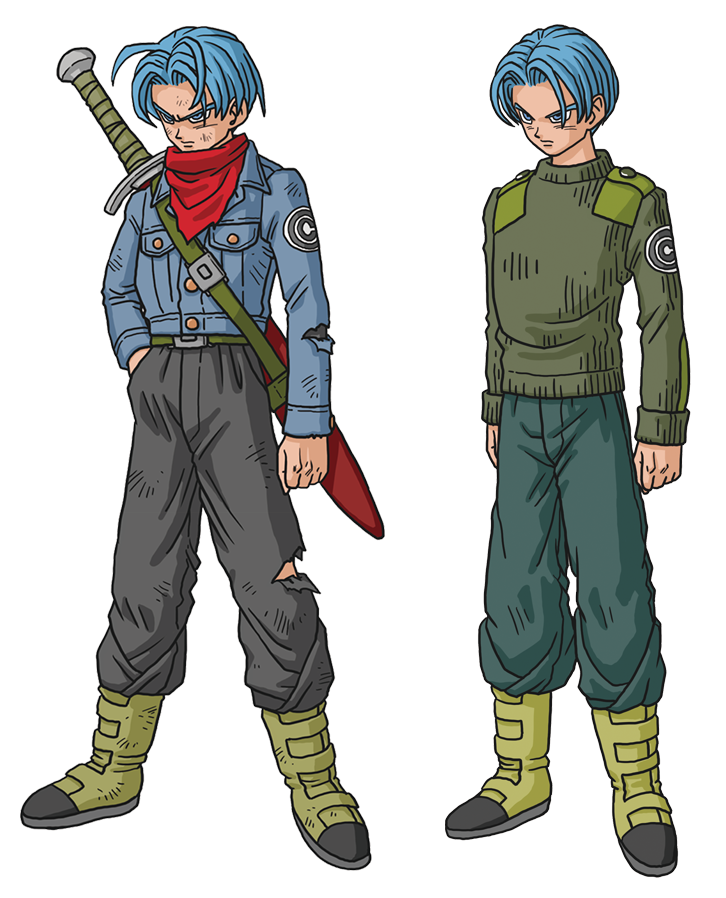 Why is it that future trunks has pink hair in dbz but in dbs he has blue hair and everyone just