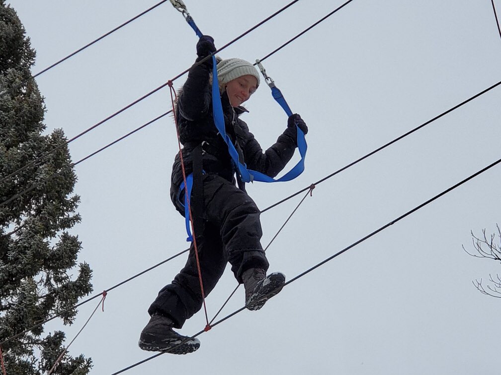 Ropes course in the snow ❄️❄️