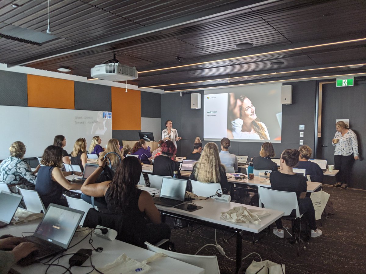 Amys_Kapers's tweet photo. And we're starting off with the #IWD2020 #AppForGood workshop at @MicrosoftAU in Perth
And the room is packed full of women ready to learn more about building apps for NFPs
Excited to join @jkeatnuxsuo and @a_jago today https://t.co/682IQqd5T3