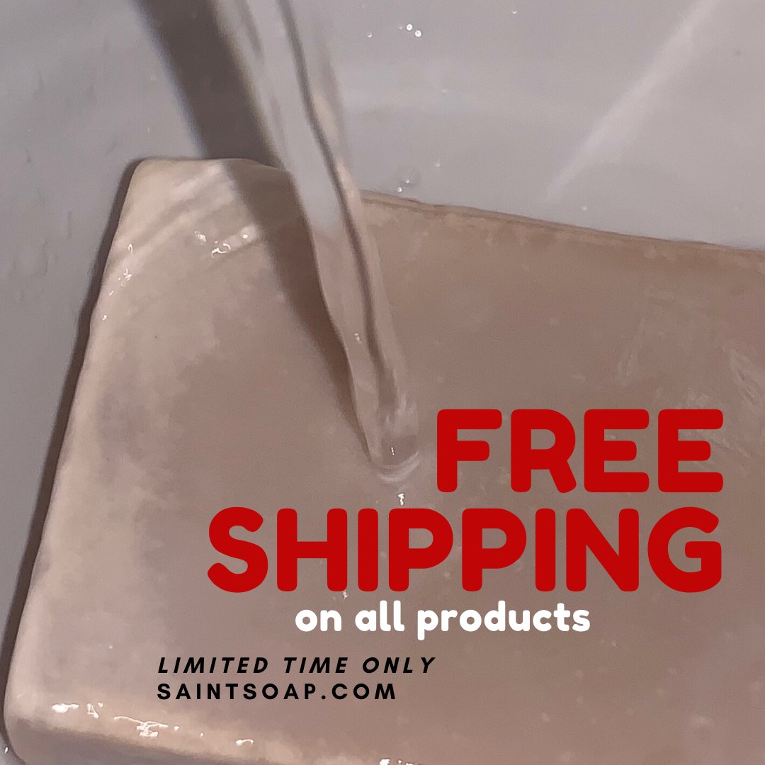 head over to saintsoap.com to get FREE SHIPPING on all products! limited time only! #jointheclub #saintssoap #selflove #selfcare