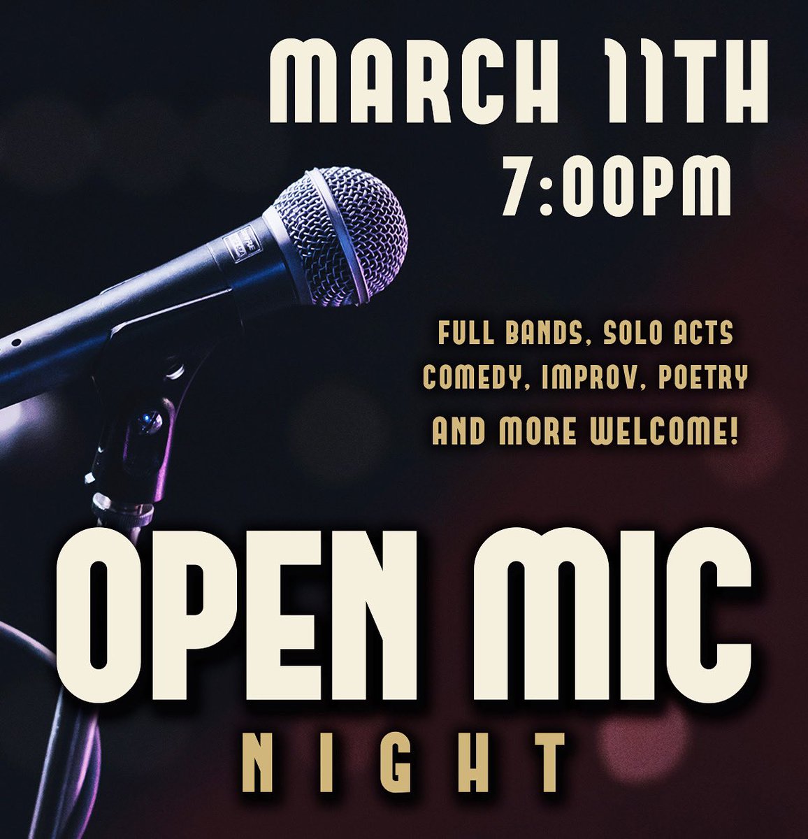 TheBriteRoom's tweet photo. Open Mic Night - next Wednesday at 7pm!⁣
⁣
Sign up: https://t.co/u18tBrggCB
⁣
#thebriteroom #openmicnight #openmic #camarillo #ventura #oxnard #livemusicventura https://t.co/CzlGZ5qQI3