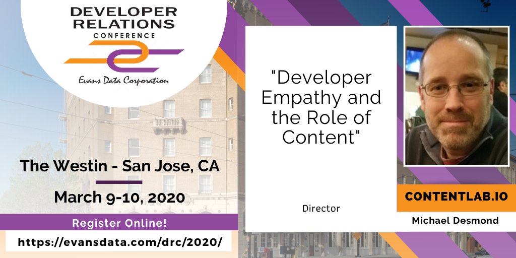 EvansDataCorp's tweet image. What they can -you- do to create a developer-friendly experience that rewards exploration and nurtures the relationship between #developers and #devrel organizations? Find out from @MichaelDesmond of ContentLab.io at the #DevRelConference evansdata.com/drc/2020/speak…