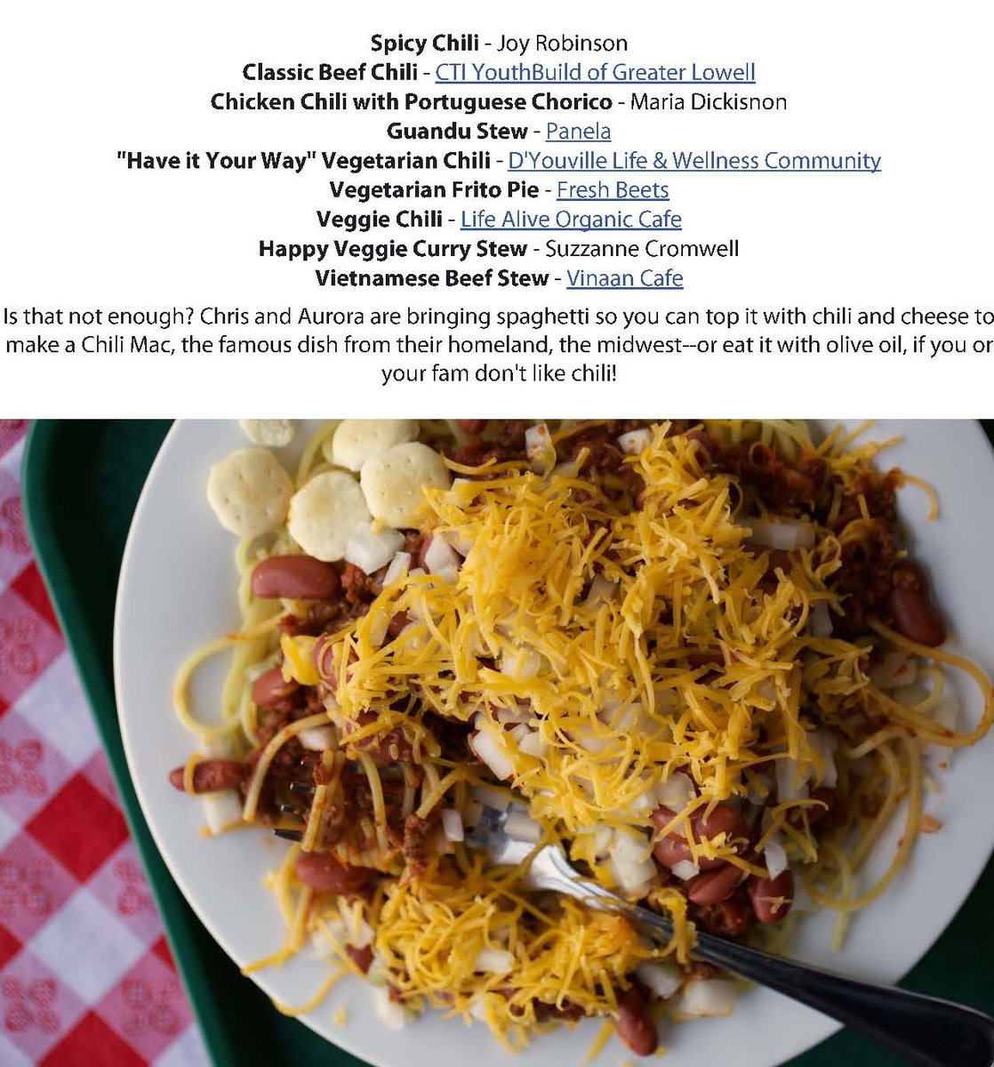 DIY Lowell (@diylowell) on Twitter photo We have a tentative chili list! Check back for updates as it evolves. #CommunityChill March 13 6:30 pm at <a href="/theonyxroom/">The Onyx Room</a> We have a tentative chili list! Check back for updates as it evolves. #CommunityChill March 13 6:30 pm at <a href="/theonyxroom/">The Onyx Room</a>