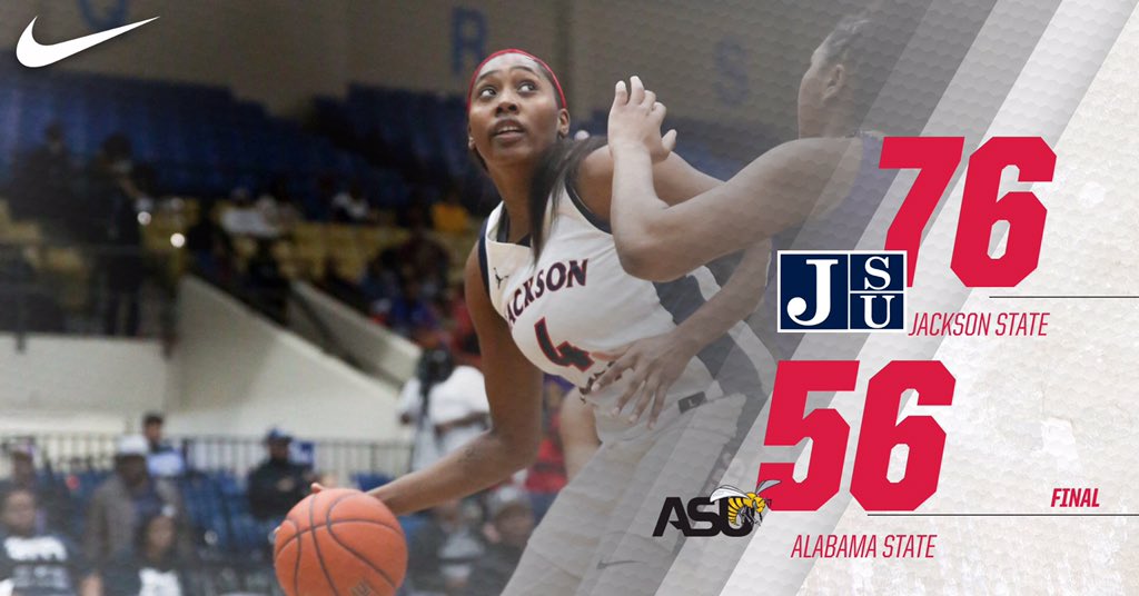 GoJSUTigersWBB's tweet photo. FINAL | JSU 76 | ASU 56

#BleedTheeBlue x #WeBeatASU x #Jackson_RYS20 https://t.co/p32w2zYdxa