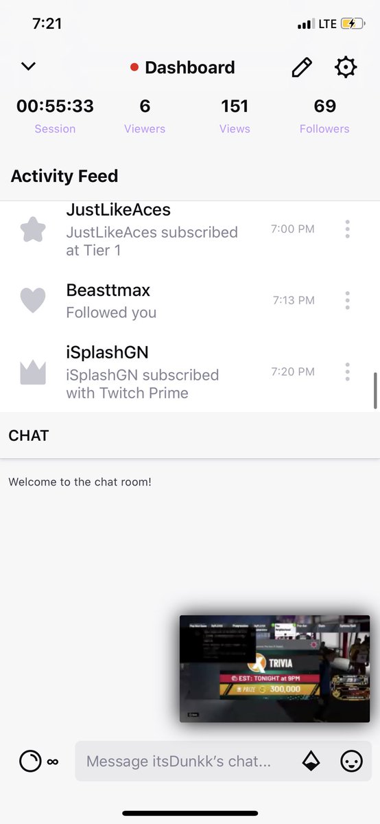 itsDunkTV's tweet photo. Shoutout to @iSplashGN and @JustLikeAces for my first ever subs on twitch! Appreciate y’all ❤️ https://t.co/kNrTKh4FFG