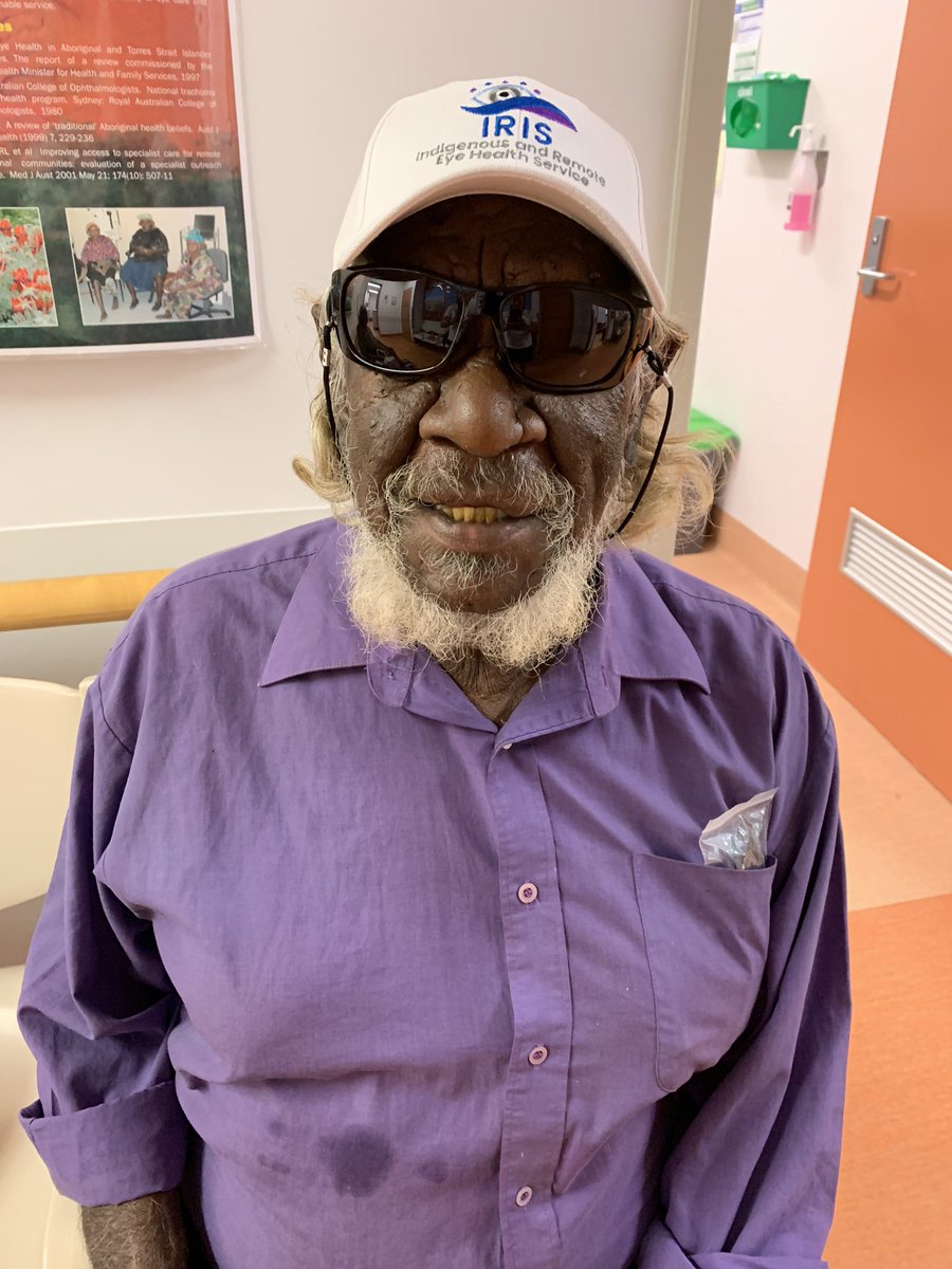 IRISProgram's tweet photo. Marcus is well rested after a nice overnight stay at Sid Ross hostel here in Alice Springs. The trip back to Hermannsburg for Marcus will be much brighter and colourful after successful cataract surgery yesterday.  See you soon for your next eye Marcus!  #irisprogram https://t.co/1efLlwCr37