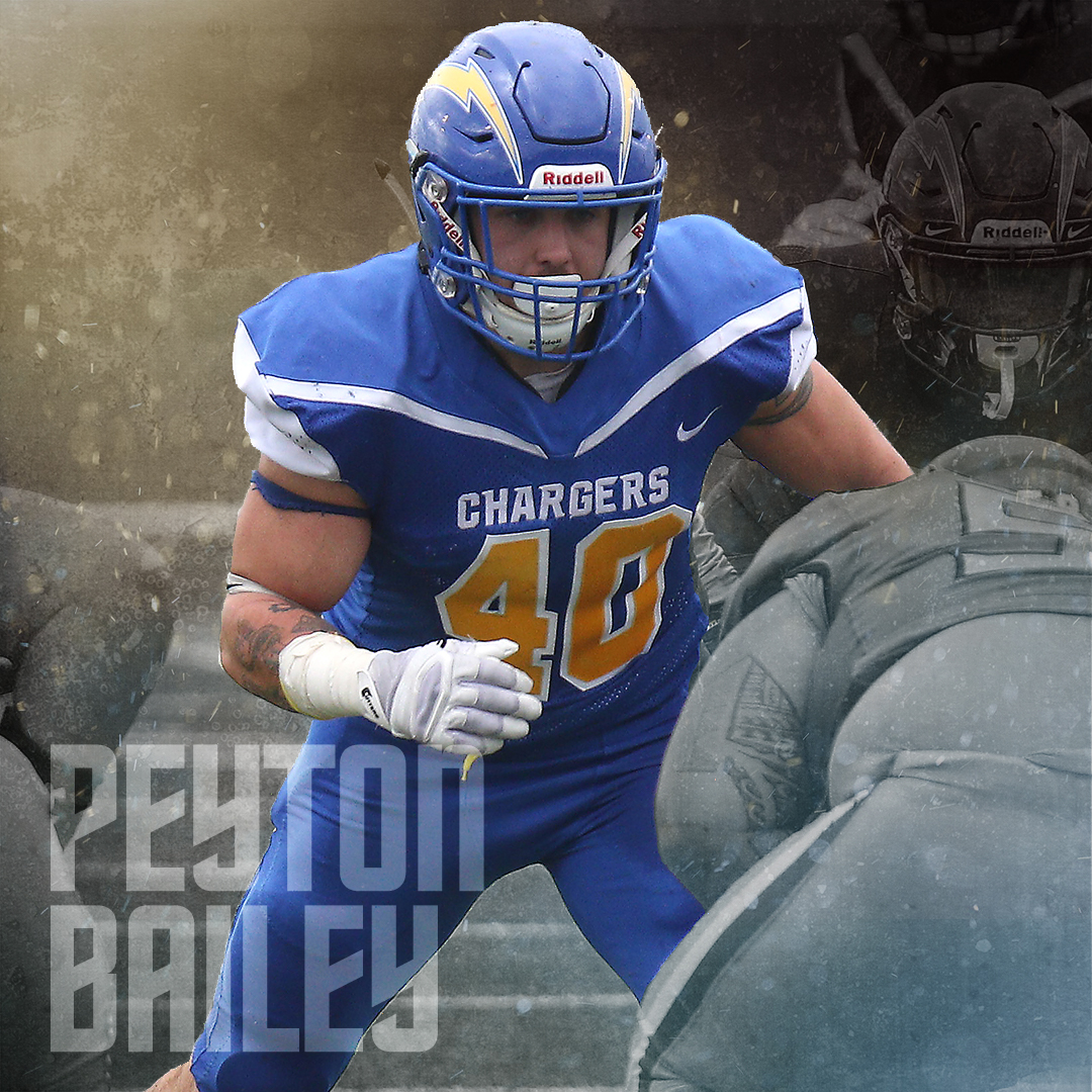 briar_cliff's tweet photo. Meet Peyton Bailey. As a football team captain, he led the Chargers with 85 tackles this season and was named 2nd-team all-GPAC. He holds a record for most tackles in a single game &amp; was a nominee for the All-State Good Works team for his volunteerism. @bcuchargers @BriarCliffFB https://t.co/5zig5EWH3r
