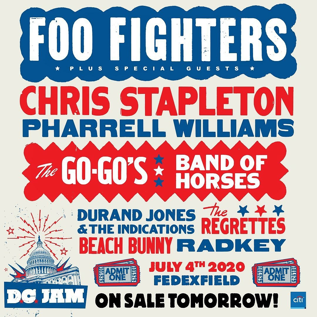 Radkey's tweet photo. #Repost @dcjamfest
• • • • • •
FedExField
🚨 Reminder #DCJAM is on sale tomorrow! Call your friends. Make your plans. Get the tickets. https://t.co/Ae76FNQ2KU
#GoodTimes https://t.co/yarLIsLdFj