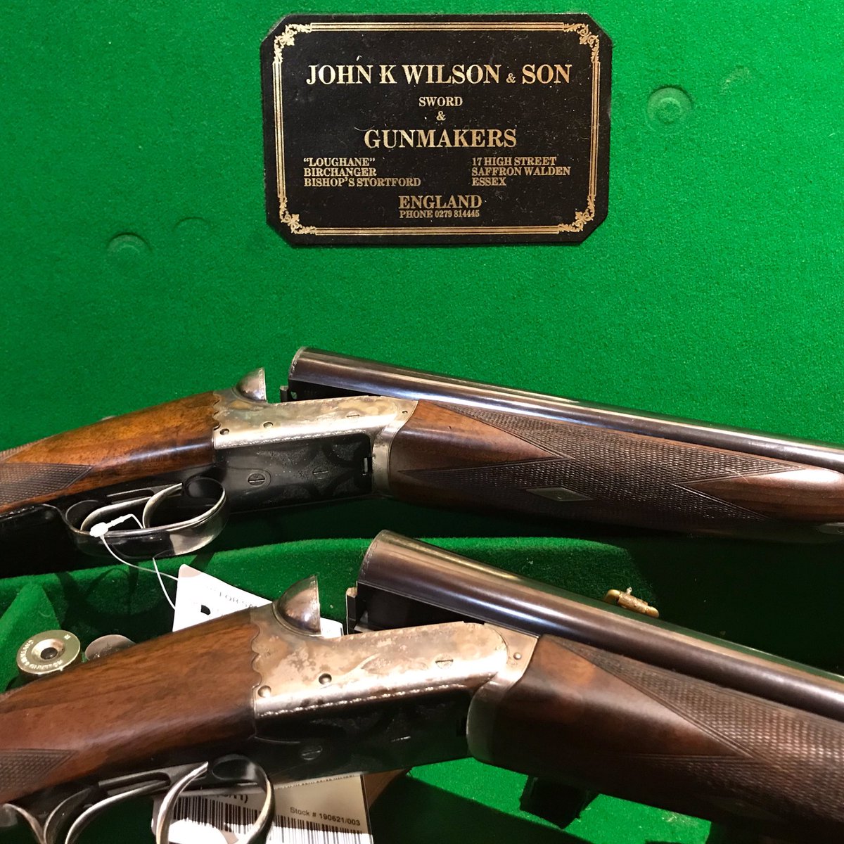 A superb pair of John K Wilson &amp; Son.  12g.  28” barrel side by sides.  Numbered 1 &amp; 2. Cased.  Please message or call us for more details.