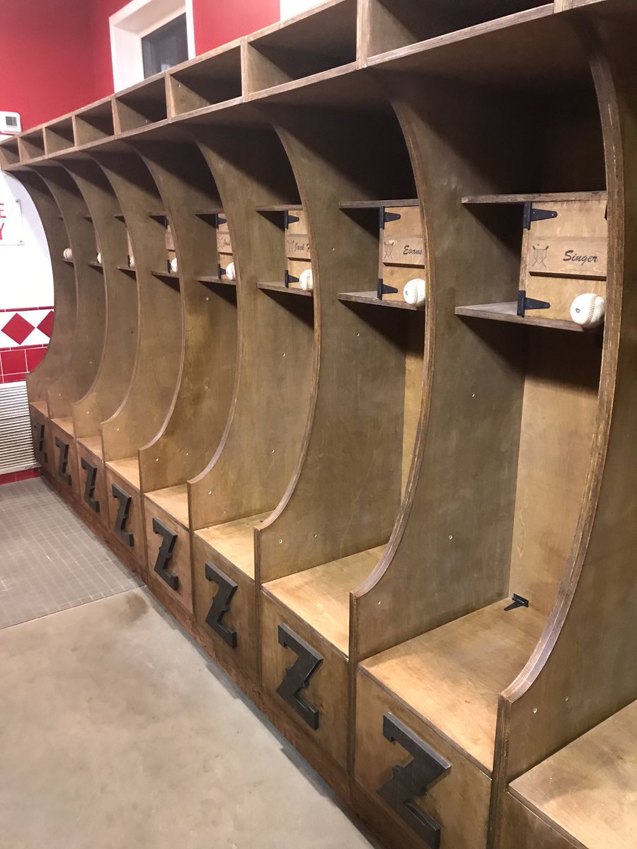 CoachWood228's tweet photo. New locker room is finally complete and just in time for opening day! #EYS #GoZebs https://t.co/OHH0bqB3ZK