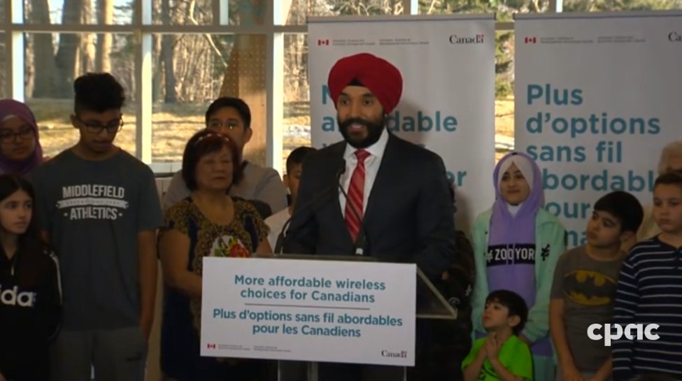 CPAC_TV's tweet photo. LIVE: Industry Minister Navdeep Bains makes wireless affordability announcement in Toronto
https://t.co/svyGh2ONyq

EN DIRECT : Le ministre de l’Industrie Navdeep Bains fait une annonce concernant les tarifs de cellulaire, à Toronto
https://t.co/GRGDhFdX0Y

#cdnpoli https://t.co/rNv7tKMw0l