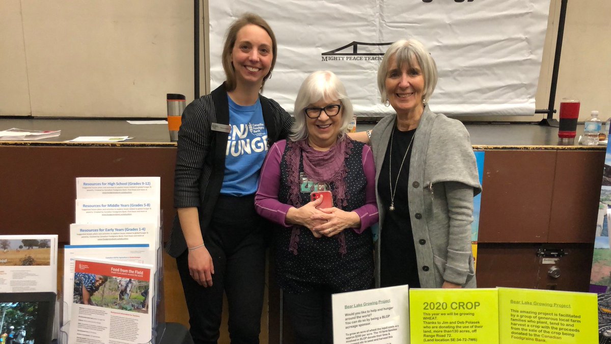 Foodgrains's tweet photo. We're at the Mighty Peace Teachers Convention in Grande Prairie, Alberta today and tomorrow with @DevPeace promoting learning resources and talking about the tremendous support we receive through the local Bear Lake growing project. #mptca2019 @mptconvention https://t.co/GFCmVEcJMA