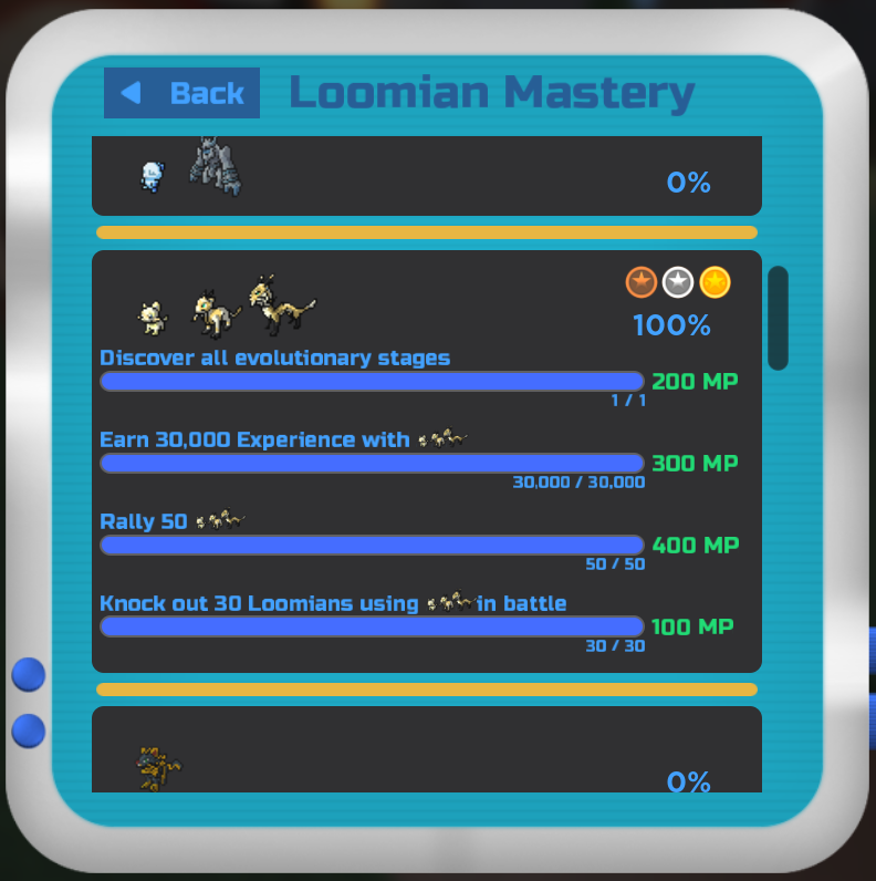 Brad On Twitter Warning Gamma Gleaming Loomians Do Not Appear In The Wild Until You Unlock It For That Species To Do So You Must Earn The Gold Medal In Mastery For