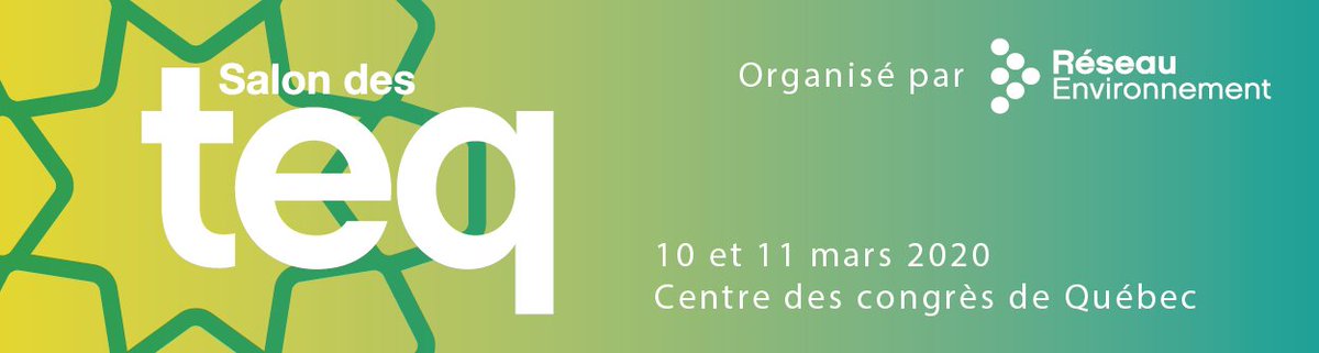 solucycle's tweet image. Nous serons présents au kiosque numéro 705 au @quebeccongres, lors du #SalondesTEQ2020 🌎

Organisé par @Reseau_Envt et présenté par @FondsFTQ et @Sanexen, l’événement est GRATUIT pour tous!

#économieverte #environnement #technologiesenvironnementales #changementsclimatiques